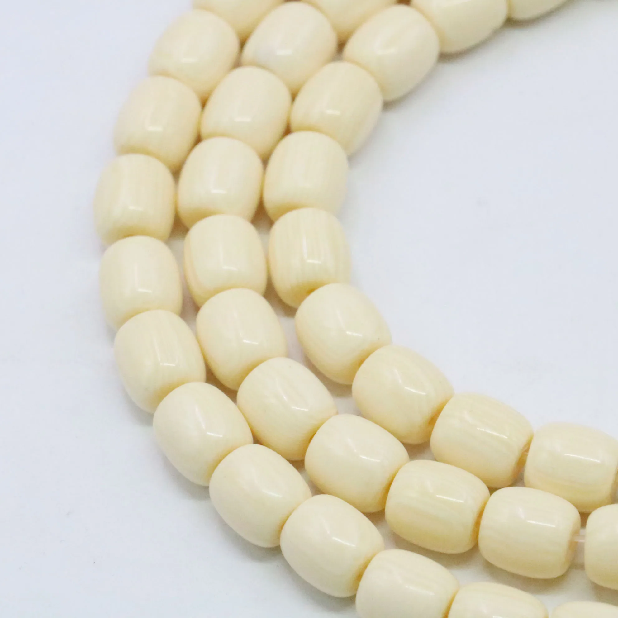 

8X9mm Beige Bucket Resin Imitation Beeswax Loose Beads Hand Made Jewelry Making Design Accessory Part For DIY Necklace Bracelet