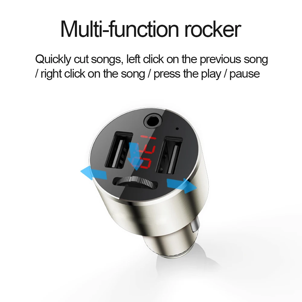 JINSERTA Автомобильный Bluetooth 5,0 fm-передатчик модулятор два usb порта автомобильное зарядное устройство MP3-плеер беспроводной аудио приемник комплект для громкой связи
