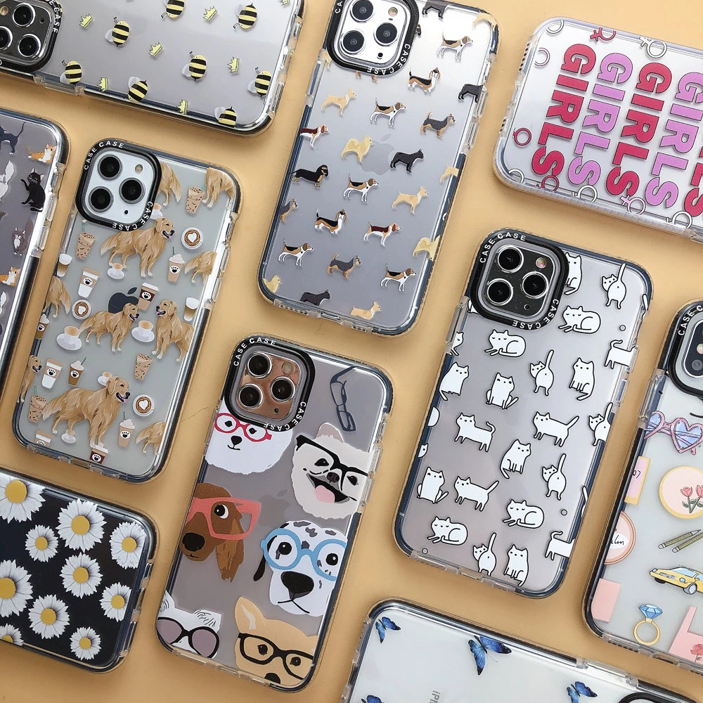 Cartoon Cat Dog Cute Animal Phone Cases For Iphone 11 13 12 Pro Xr Xs Max X 7 8 Plus Shockproof Clear Soft Tpu Back Cover Case Mobile Phone Cases Covers Aliexpress