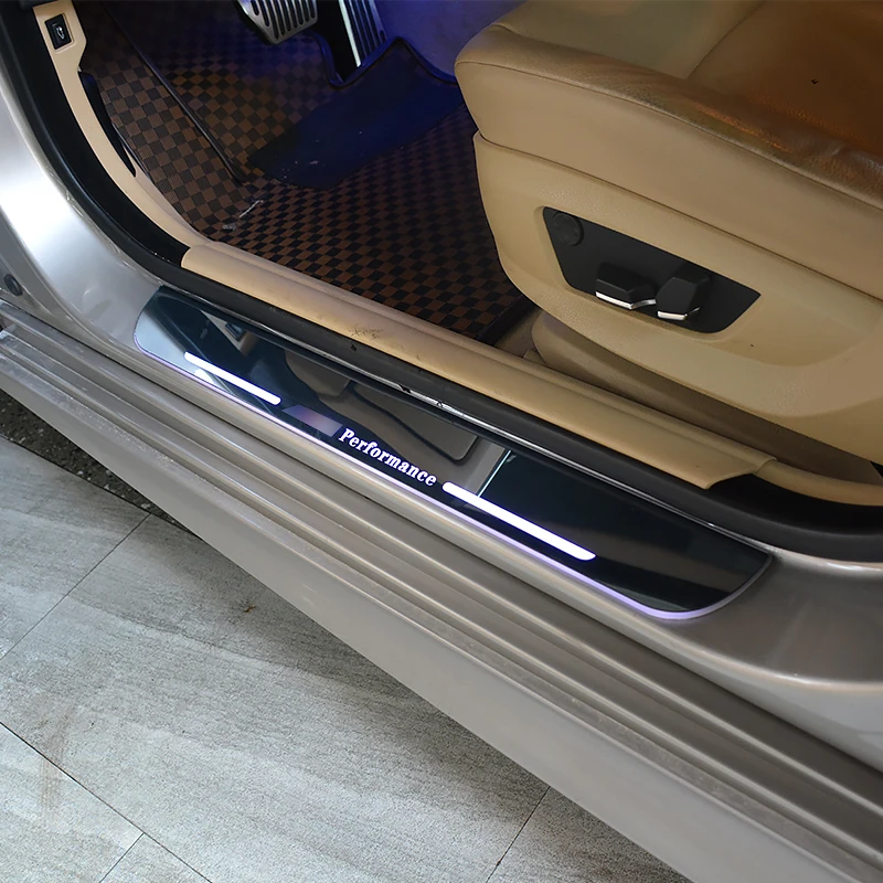 Светодиодные пороги для f30 BMW 3 серии Педальный порог приветственные огни Nerf бары ходовые доски автомобиля Накладка защита лампы 2 шт