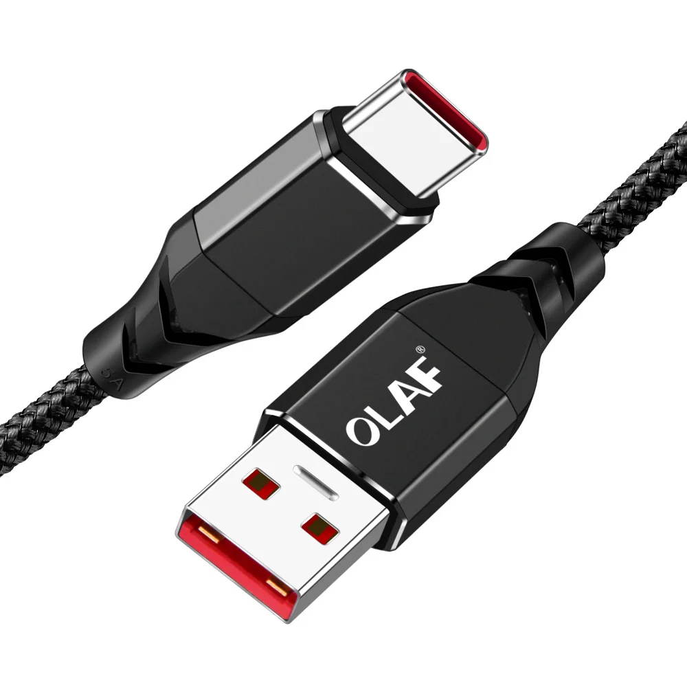 Кабель usb типа C для быстрой зарядки кабеля type-C USB C для быстрой зарядки Xiaomi Redmi Note 7 huawei samsung S10 S9 - Цвет: Black Type c cable