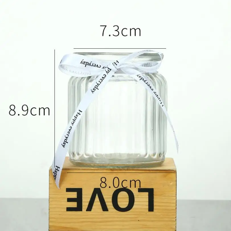 2PCS Empty Candle Glass Jar Bulk for Making DIY Wedding Decorations Hotel Cafe Christmas Decor | Дом и сад