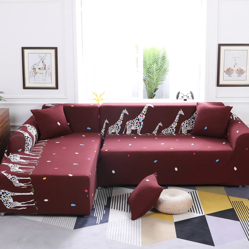 Christmas Decorations Sofa Cover Slip-resistant Sectional Elastic Full Couch Cover Sofa Towel Single/Two/Three/Four-seater