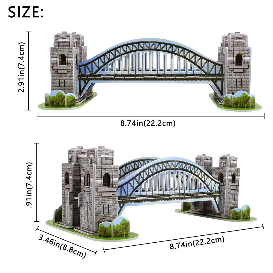 Сиднейский мост 3D головоломка модель строительные наборы игрушка мировые аттракционы DIY образовательные ручной работы головоломки для сборки игрушки для детей