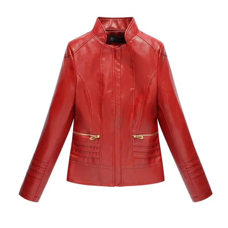 Женские кожаные куртки Chaqueta Mujer новые осенние зимние тонкие винтажные большие размеры 5xl пальто из искусственной кожи женские комбинезоны Pvs - Цвет: 3