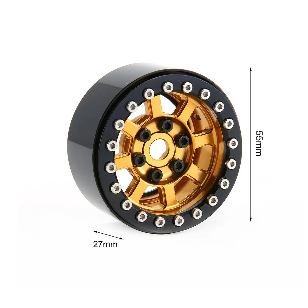 1 пара/2 пары сплав 1,9 ЧПУ Beadlock колеса диски для 1/10 RC Гусеничный осевой SCX10 SCX10 II 90046 Traxxas TRX4 D90 CJGLG0009