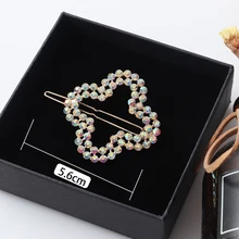  New Fashion Metal Hair Clip Women Shining Crystal Rhinestone Luxury Hairpins Girl Sweet Hairpin Barrettes Hair Accessories Gift 