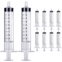 10 Pack Plastic Syringe for Scientific Labs & Dispensing Multiple Uses Measuring Syringe Tools Watering, Refilling 3 5 10 25ml