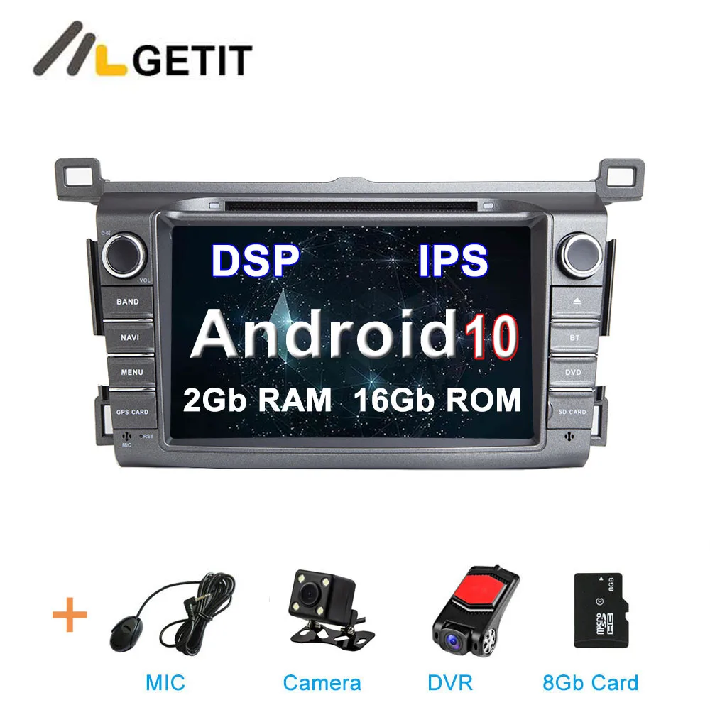 CARPLAY CAM DVR SD CARPLAY DSP ips Android 10 автомобильный Радио dvd-плеер Стерео gps для Toyota RAV4 RAV 4 2013- с Wifi BT Радио gps - Цвет: CARPLAY CAM DVR SD