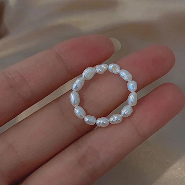 Gold design bead ring Handmade silver jewelry Wide flexible ring Elastic  ring - Shop JuJuJewelryShop General Rings - Pinkoi