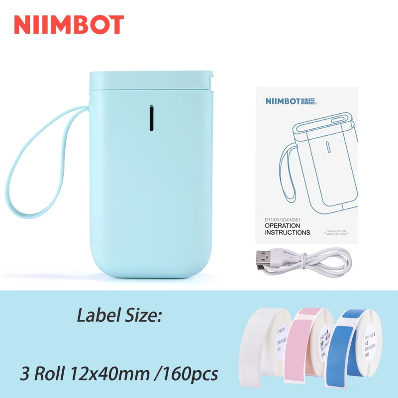 Портативный ручной Термопринтер для этикеток Niimbot D11 устройство изготовления с
