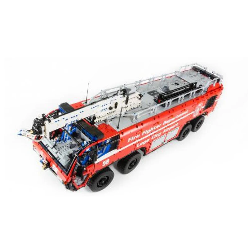 BulidMOC пожарные MOC-4446 крах аэропорта тендер лодка Строительные блоки Кран город пожарный Кирпичи Детские игрушки - Цвет: C227 With motor