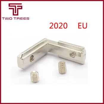 

20pcs/lot T Slot L Shape Type 90 Degree 2020 EU Aluminum Profile Accessories Inside Corner Connector Bracket With M4 Screw