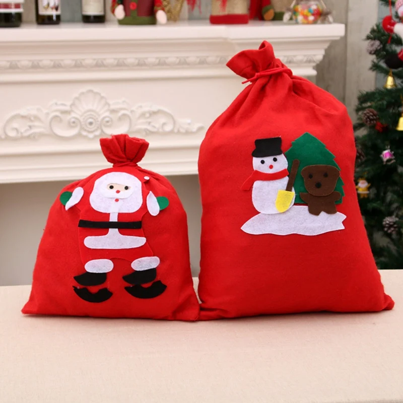 Конфетный Подарочный мешок, Рождественский мешок Санта-Клауса, мультяшный узор, забавная сумка, украшение для дома, Рождественское украшение, сумка для хранения