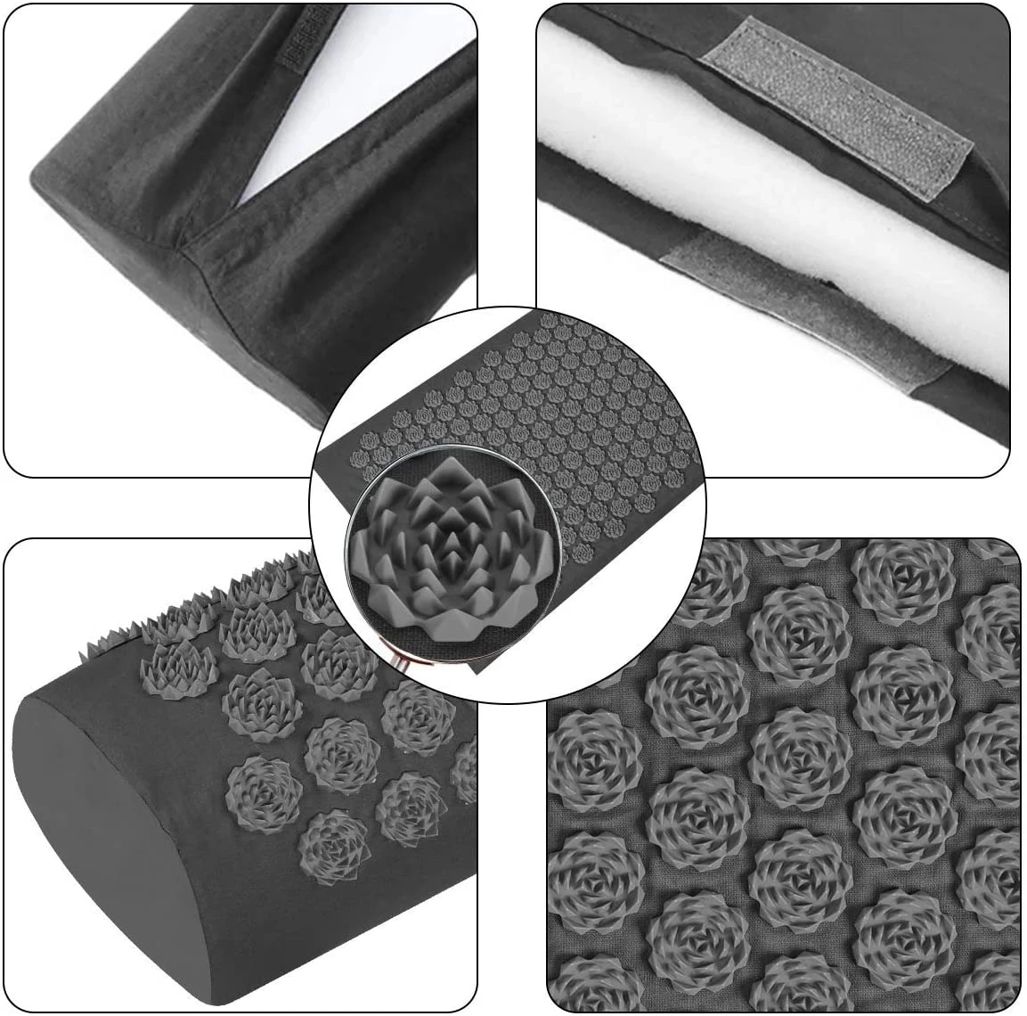 Pranamat Eco Lotus Spike Mat Acupuncture Massage Cushion Kuznetsov's Applicator for Neck Foot Back Yoga Acupressure Massage Mat - Image 3