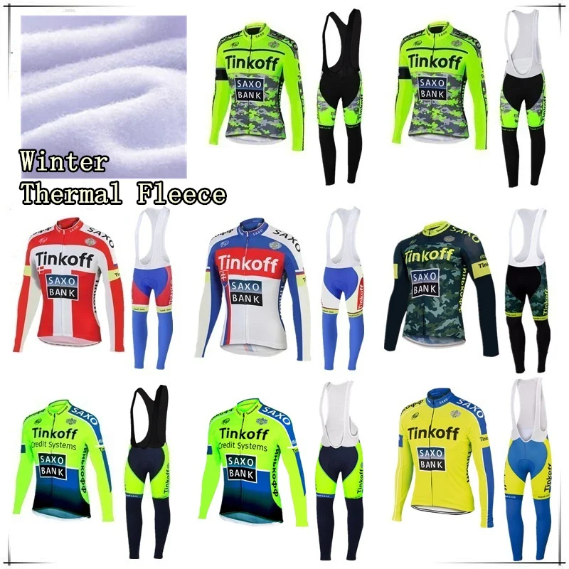 Pro Team мужские костюмы зимние велосипедные Джерси Tinkoff Ropa Ciclismo Invierno/комплект одежды для велосипеда Майо Ciclismo Hombre Invierno