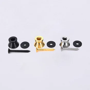 

2Pcs Guitar Strap Lock Locking Pegs Pin Metal End Strap Button for Acoustic Classical Electric Bass Guitar Ukulele Guitar Part