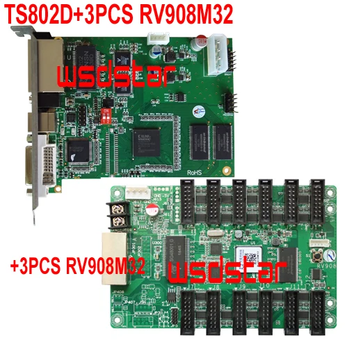 TS802D+ 3 шт. RV908M32 RV908V32 Поддержка P1 P1.2 P1.6 P1.8 P2 P2.5 P3 P3.91 P4 P4.81 P5 P6 P7.62 P8 P10 светодиодный дисплей Лидер продаж