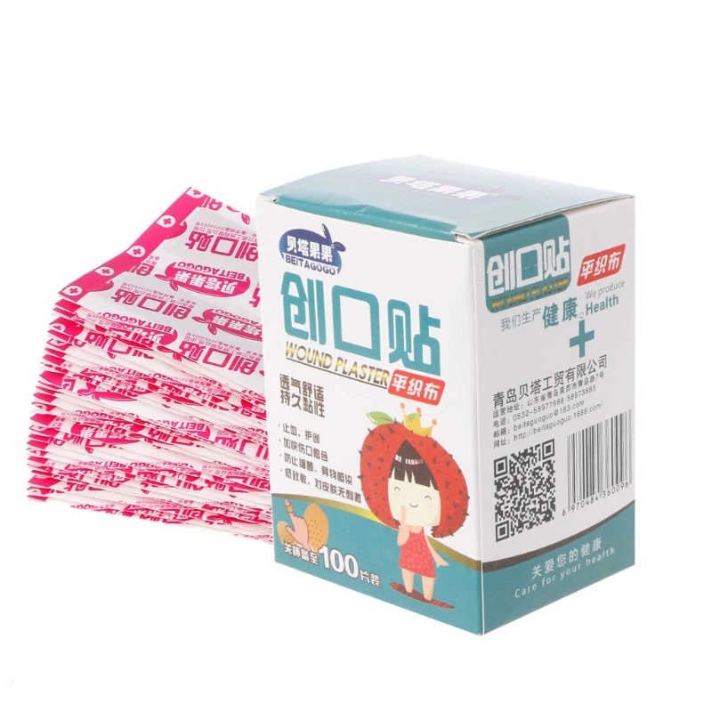 

100PCS Strips Band Aid Waterproof Bandages Adhesive Breathable For Kids Children