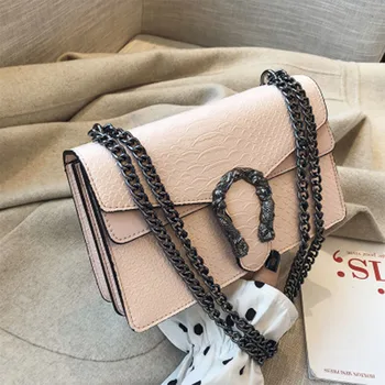 

Small C Bag K Women 2020 Trendy Korean Crocodile Pattern Chain Shoulder Messenger Bag Embossed Bacchus Bag