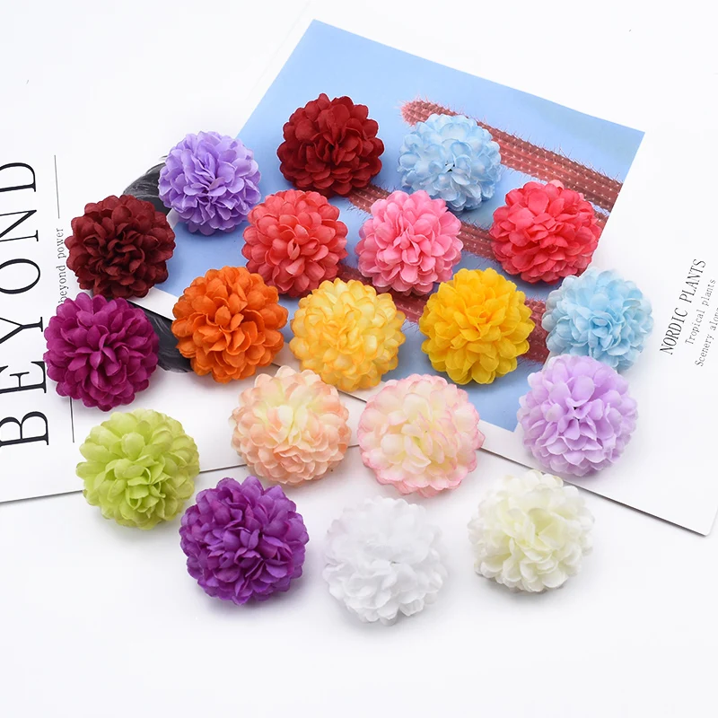 DIY Material Scrapbook Ornament Silk Hydrangea Wreath Artificial Flower Heads 