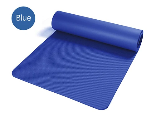 Blue 1850x900x10 мм Дополнительный Большой Коврик для йоги NBR Нескользящая спортивная защита для пилатеса и фитнеса многофункциональный с ремешком для переноски - Цвет: Blue