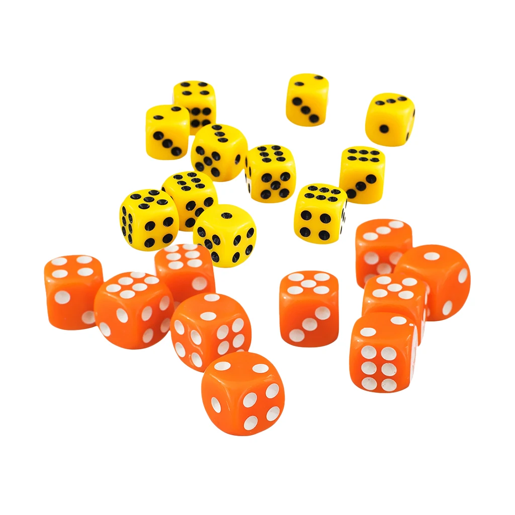 Набор/100 шт 12 мм/0,47 дюймов D6 Spot Dice для подземелий и драконов DND RPG игры