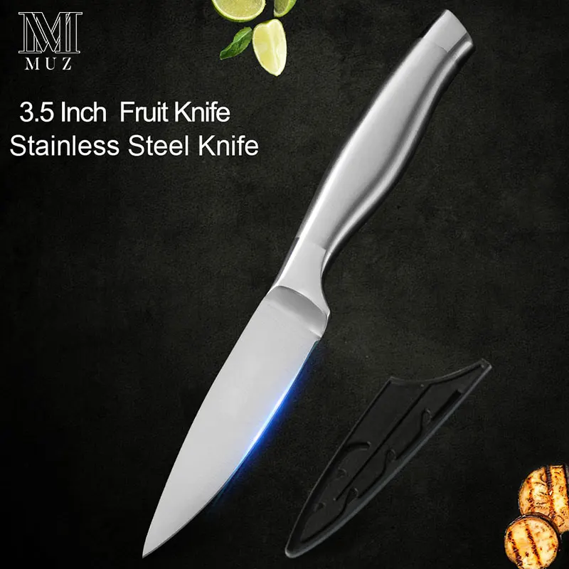 3.5 inch Fruit Knife Набор кухонных ножей из нержавеющей стали для шеф-повара, очень острое лезвие, кухонные ножи высшего качества, кухонные принадлежности, инструменты для приготовления пищи - Цвет: 3.5 inch Fruit Knife
