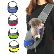 1 шт., переноска для питомца, щенка, для путешествий, для собак, сумка на плечо, сетка, Оксфорд, одиночная, удобная, слинг, сумка, сумка для переноски собак, сумки