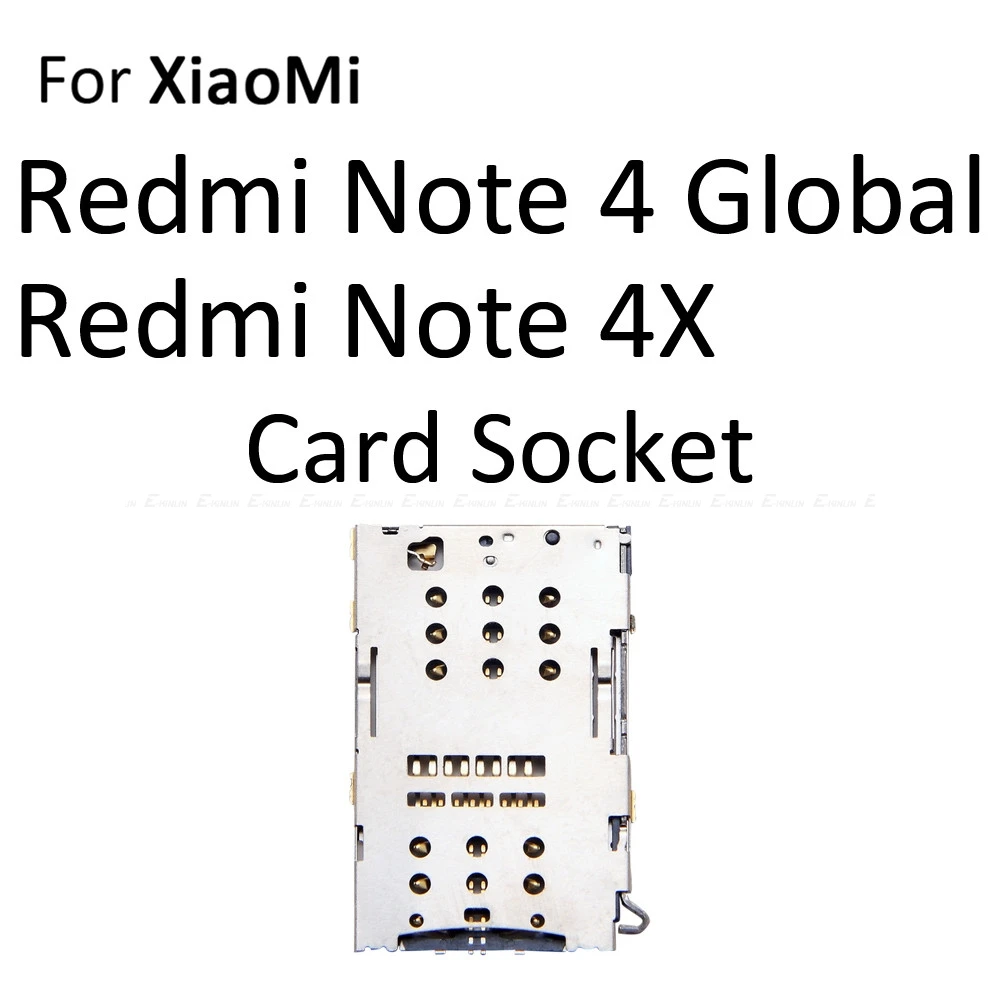 Высокое качество Micro SD/Sim карты лоток гнездо адаптера для Xiaomi Redmi Note 4 4X Глобальный Разъем Держатель Слот ридер контейнер