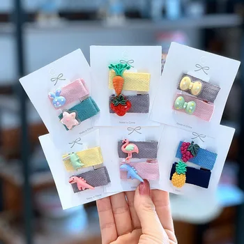 

DHL 1000set 2pcs/set Girl Solid Plaid Striped Bow Hair Pin Baby Hair Accessories Headwear