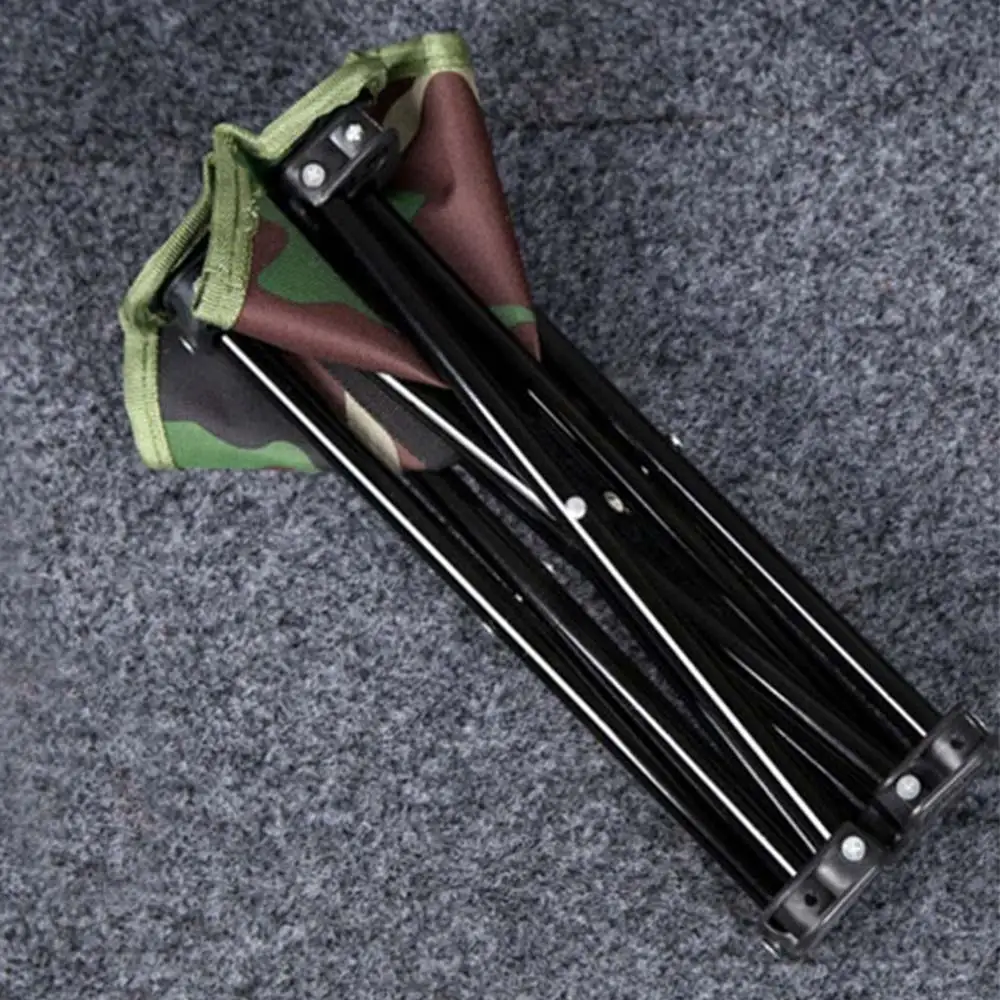 Camouflage Folding Chair Folding Chair Hiking with Carry Bag Travel Oxford Cloth Iron Portable Folding Stool Camping Fishing