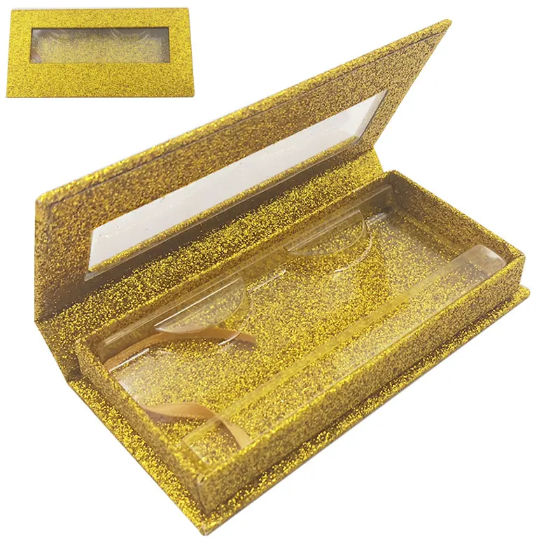 1 пара макияж футляр для ресниц пустая коробка для ухода за накладными ресницами контейнер держатель секционный инструмент повторно используемая коробка для ресниц пустые ресницы - Цвет: gold