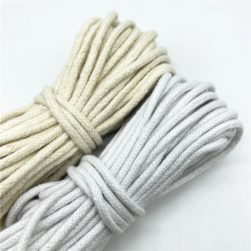 Cotton Rope 10yards/Lot 2/2.5/3mm Braided Twisted Cord for Handmade Decoration DIY Lanyard Ficelles Couleurs Thread Cord