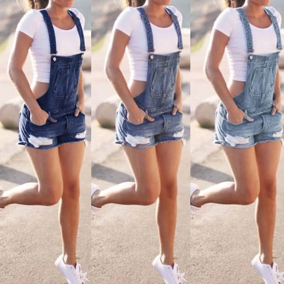 jeans jumpsuit shorts