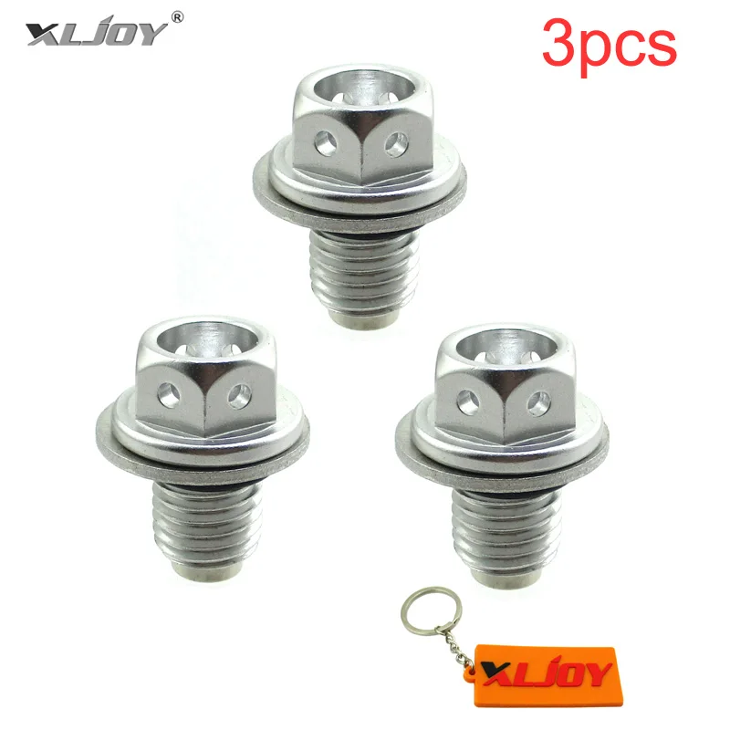 3pcs M12 x 1,50 мм магнитный масляный дренажный болт заглушка винт для 50cc 70cc 90cc 110cc 125cc Pit Dirt Monkey Bike ATV Quad CRF50 XR50 ATC70 - Цвет: 3pcs