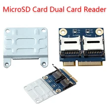 Carte MicroSD Double Lecteur De Carte Pour Ordinateur Portable Double Micro sd SDHC SDXC TF À Mini PCIe Carte Mémoire Lecteur MPCIe À 2 Mini Cartes SD
