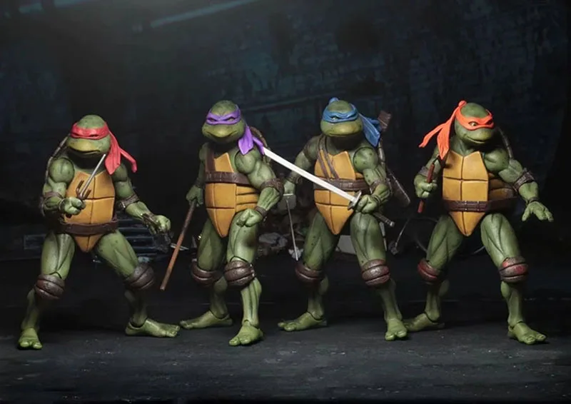 " 4 разных стиля 90х черепахи Рафаэль леонидо микеланжело Донателло ниндзя Фигурки игрушки куклы Подарки для детей