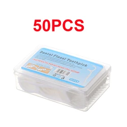 Dental Floss Picks - Oral Hygiene Interdental Brushes (50/100 Pack) (50PCS with box)