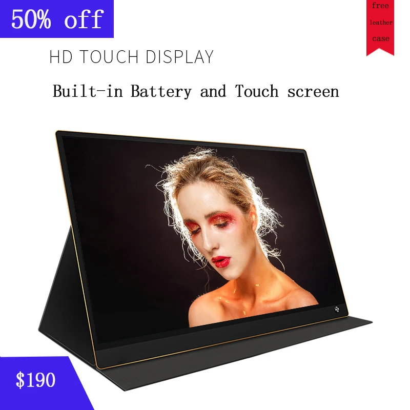 

Portable Gaming monitor IPS Touch screen built in battery Gaming Display for Huawei &laptops xboxswitch ps4 with typeC HDMI