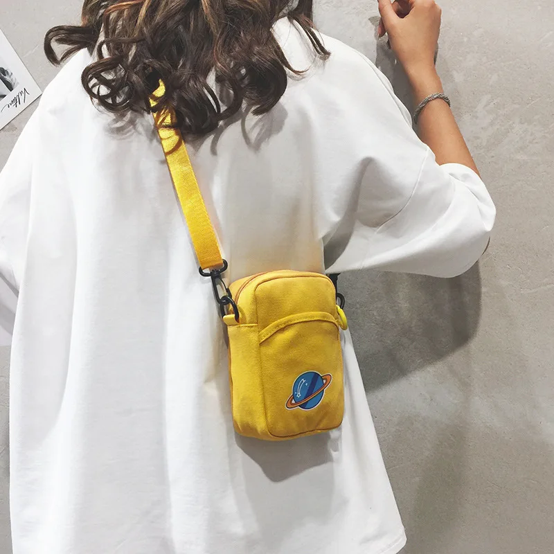 

New Arrival Bag Women's 2019 Summer New Style Korean-style Versatile Shoulder Bag Students Canvas Bag Mini Small Square Bag