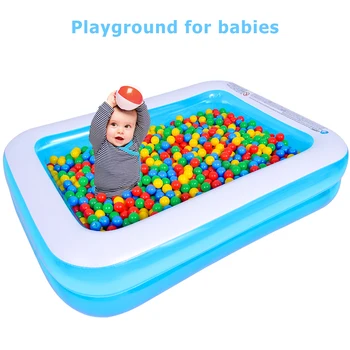 

1.5m/1.2m Kids Inflatable Pool Double Layer Solid Bubble for Children Outdoor Garden Swimming Inflatable Swimming Pool Party