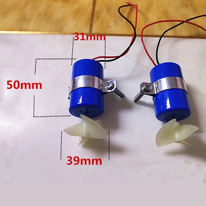 Самолет на радиоуправлении лодка подводный двигатель 7,4 В 16800 об/мин Водонепроницаемый мотор с CW CCW Набор пропеллеров для DIY Кормление лодка/Дайвинг ROV робот