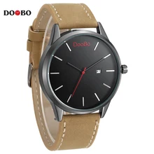 Мужские кварцевые часы Relogio Masculino, военные спортивные наручные часы с кожаным ремешком, мужские часы с полным календарем, мужские часы Saati