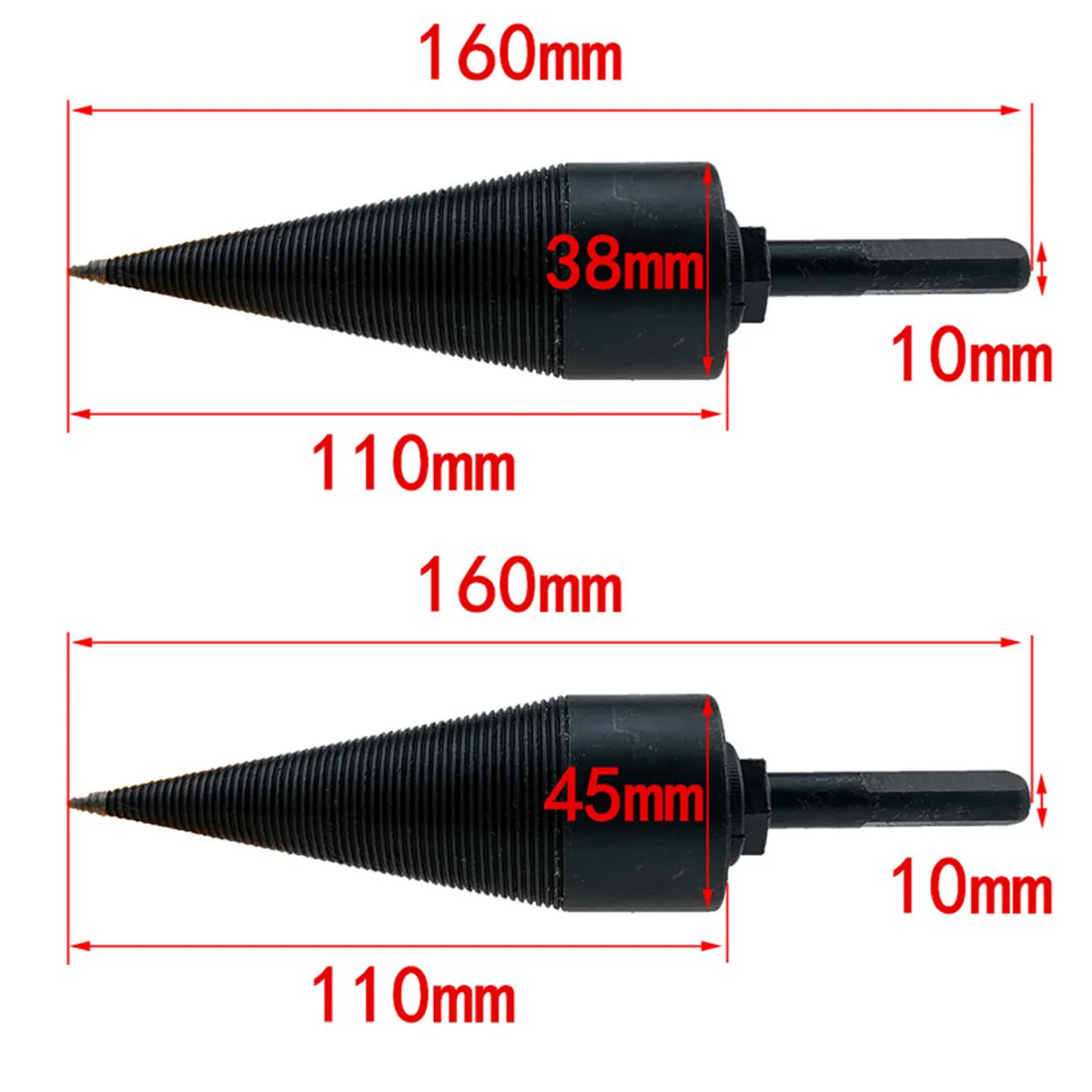 Household 38/45mm Electric Wood Machine Split Cone Drill Chopping Wood Drill Bit Drill drill bit set,titanium drill bit