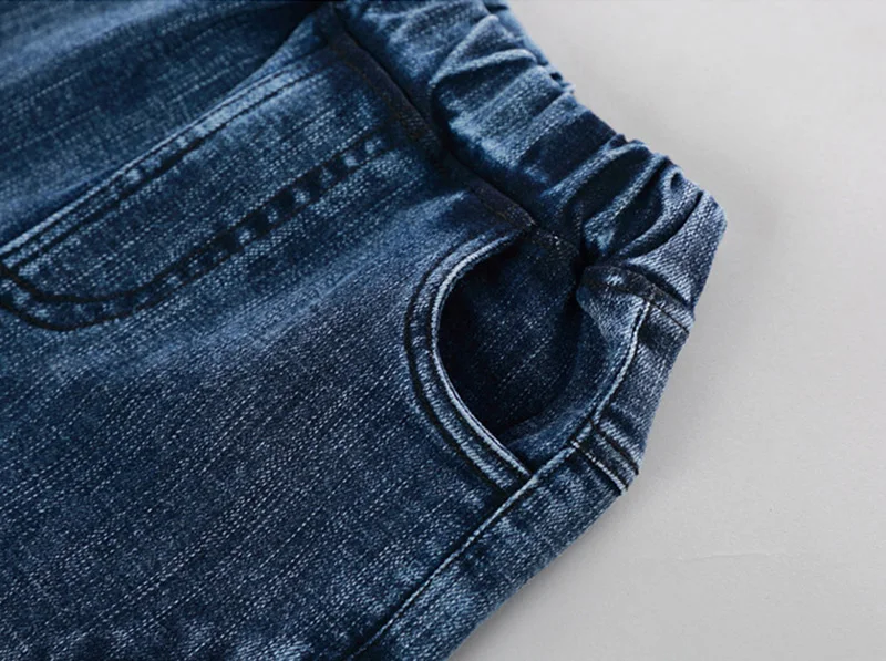 Spring Autumn New Baby Denim Pants Boys Tooling Jeans Big Pockets Loose Casual Kids Boy Black Pants 2 3 4 5 6 7 8 Years