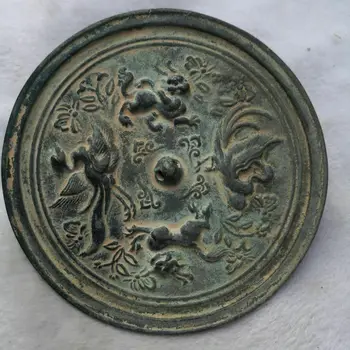 

China old Bronze Old Feng Shui Bronze mirror Four-God beast Mirror