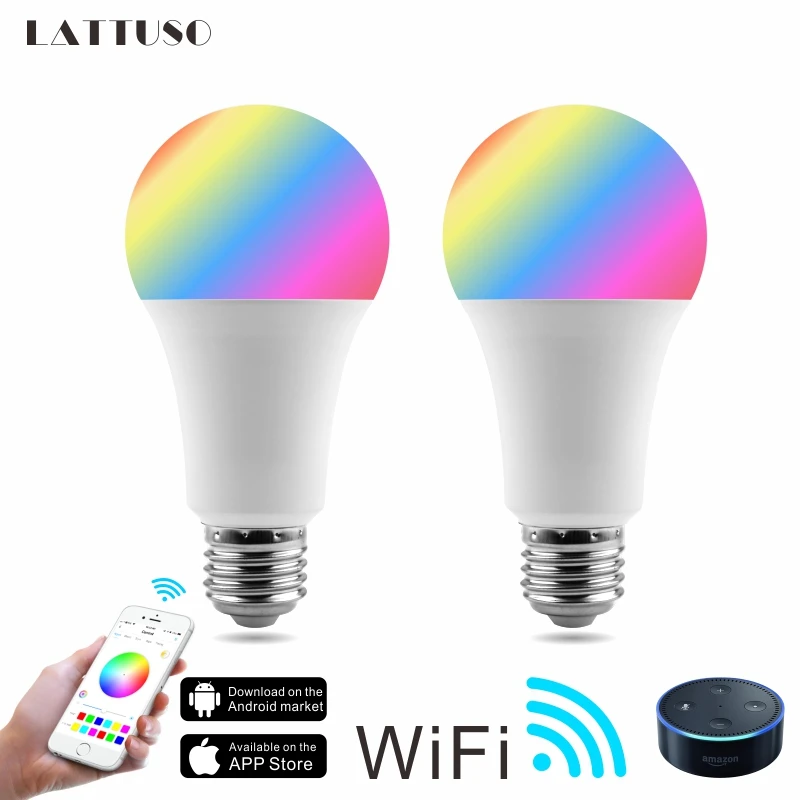 

Smart WiFi Light Bulb Led Lamp 7W RGB RGBW E27 Dimmable Lampada WIFI Lamp Bombilla work with Alexa Google Assistant and IFTTT