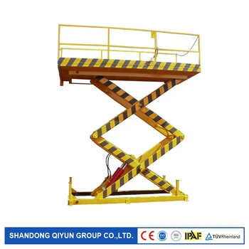 Buy Qiyun CE ISO Good Quality Load Capacity 1 T Workshop Cargo Lift Customized Height Hydraulic Stationary Scissor Lift