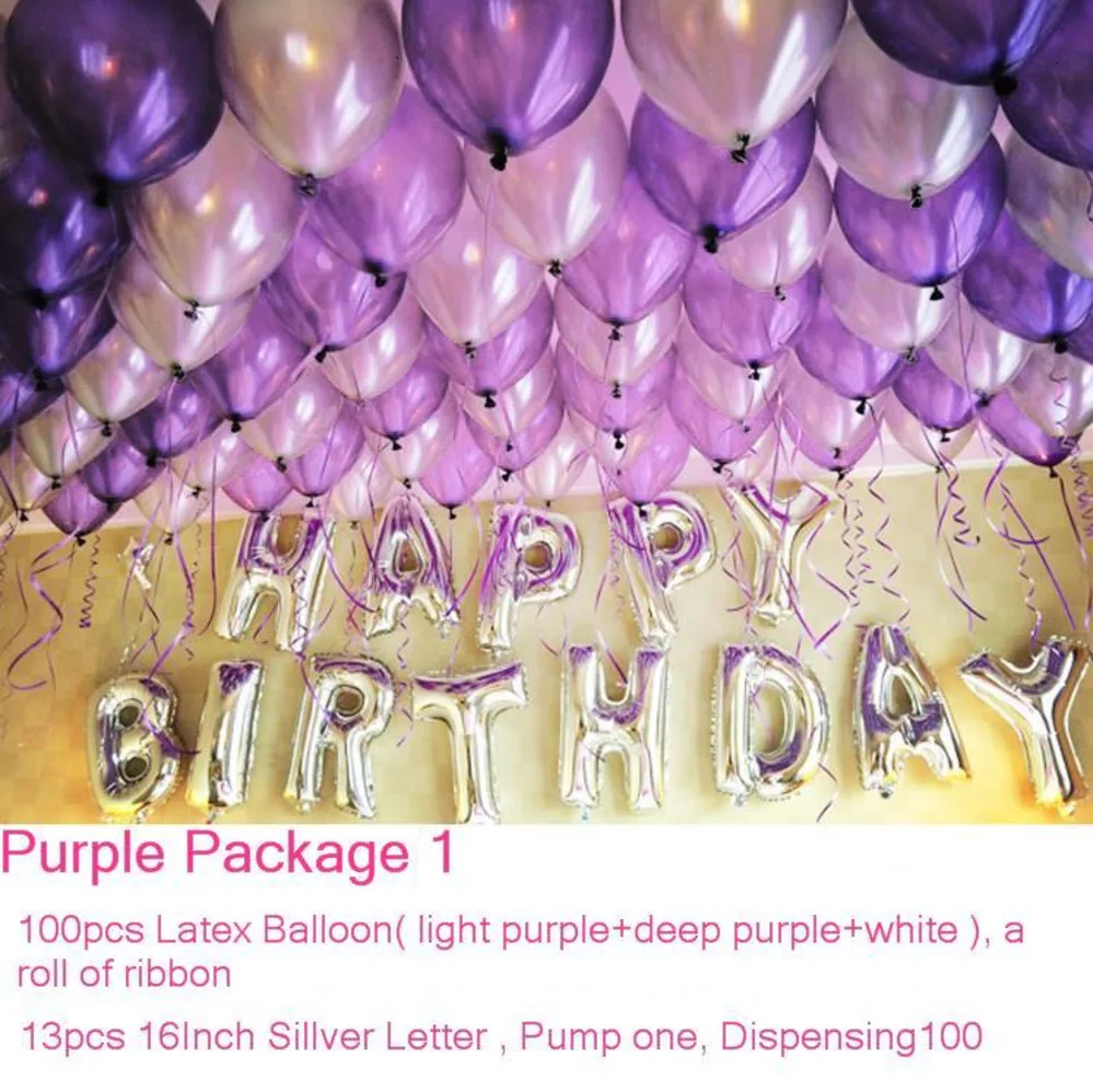 1set Meal Letter Rose Gold Balloons Scene Arrangement Romantic Hotel Birthday Party Decorations Adult Kid Background Wall Globos | Дом и сад